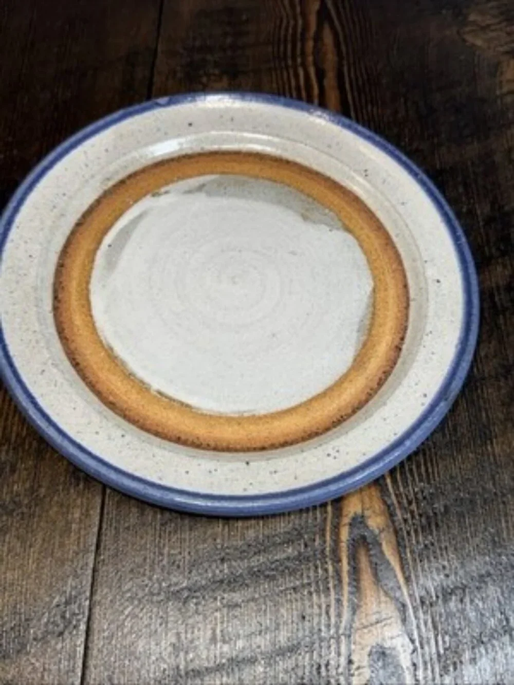 Butter Cheese Dish Pottery Glazed‎ Stoneware Blue Gray with Dome Lid Cover